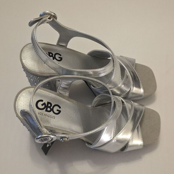 BRAND NEW GBG LOS ANGELES JEWEL STRAPPY HEELS  SANDALS R3 - Picture 7 of 15